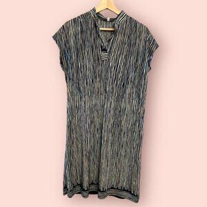 Vintage Navy Vertical Stripe Dress